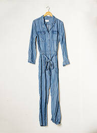 Combi-pantalon fermeture boutonnée sur le devant manches longues bleu LA PETITE ETOILE femme