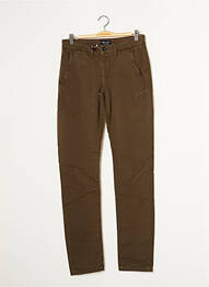 Pantalon chino stretch taille normale vert TEDDY SMITH homme