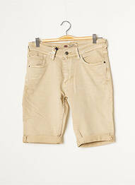 Bermuda stretch taille normale beige TEDDY SMITH homme