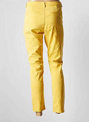 Pantalon chino taille basse taille basse jaune TEDDY SMITH femme