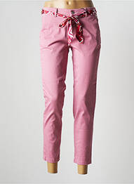 Pantalon 7/8 stretch taille normale rose FREEMAN T.PORTER femme