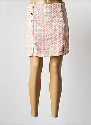 Jupe courte tissage tweed orange SEASON femme