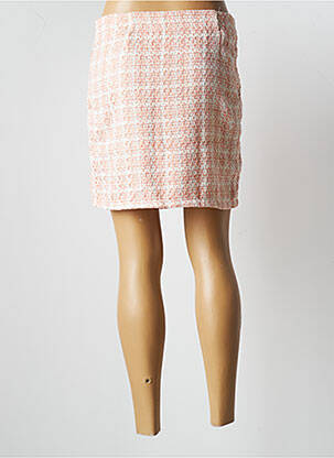 Jupe courte tissage tweed orange SEASON femme