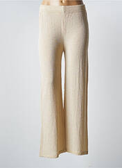 Pantalon droit beige MADE IN ITALY pour femme seconde vue