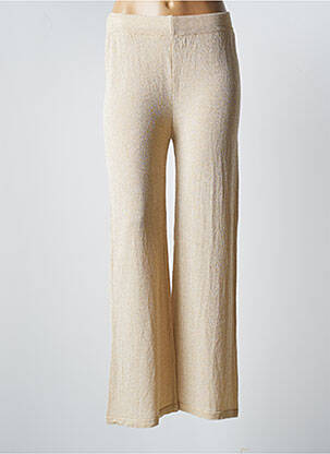 Pantalon droit beige MADE IN ITALY pour femme