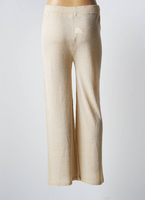 Pantalon droit beige MADE IN ITALY pour femme