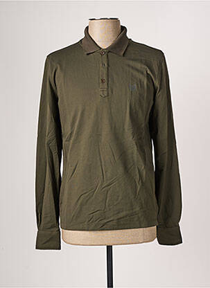 Polo manches longues manches longues vert HBT homme