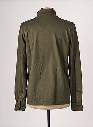 Polo manches longues manches longues vert HBT homme