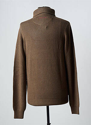 Pull stretch manches longues marron TEDDY SMITH homme