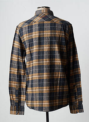 Chemise manches longues manches longues marron TEDDY SMITH homme