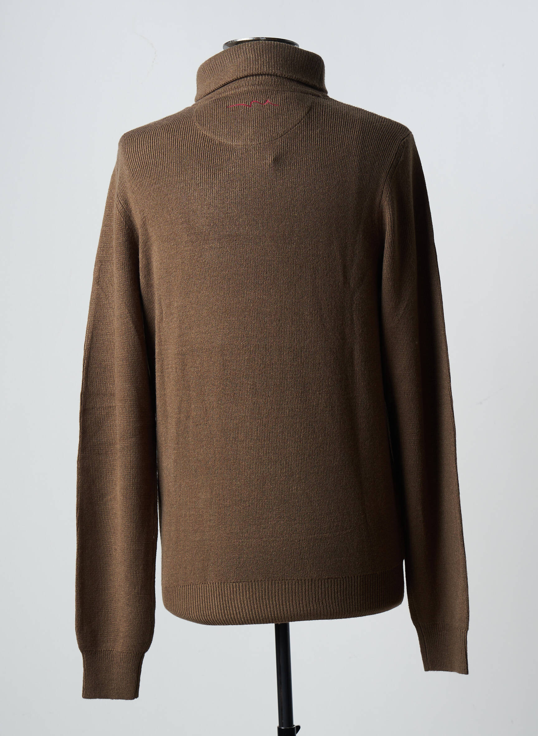 Pull stretch manches longues marron TEDDY SMITH homme
