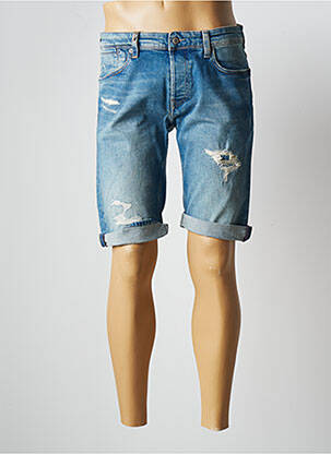 Bermuda stretch taille normale bleu TEDDY SMITH homme