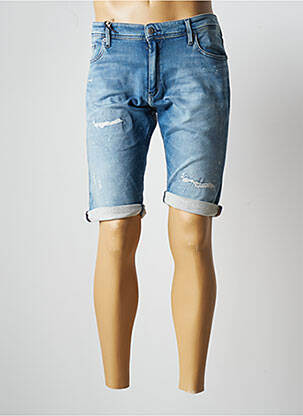 Bermuda stretch taille normale bleu TEDDY SMITH homme