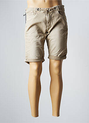 Bermuda coupe droite taille normale beige LE TEMPS DES CERISES homme