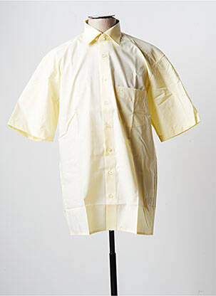 Chemise manches courtes coupe droite jaune OLYMP homme