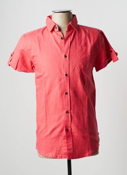 Chemise manches courtes poches poitrine rose CBK homme