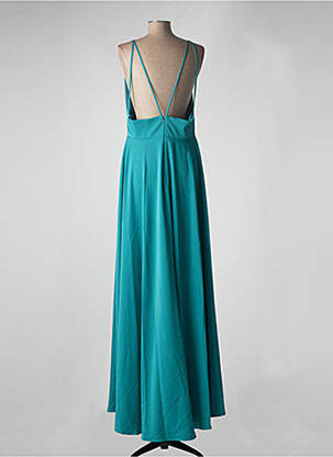 Robe longue coupe évasée fines bretelles bleu FRANCE MODE femme