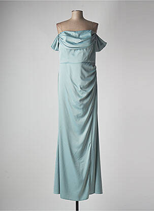 Robe longue manches courtes manches courtes vert JUJU & CHRISTINE femme