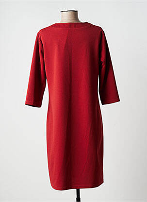 Robe mi-longue manches 3/4 manches 3/4 marron HALOGENE femme