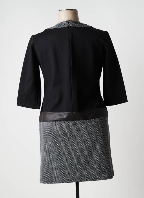 Robe mi-longue noir HALOGENE pour femme