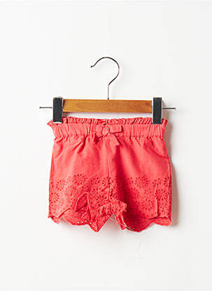 Short taille normale taille élastique rouge LOSAN fille