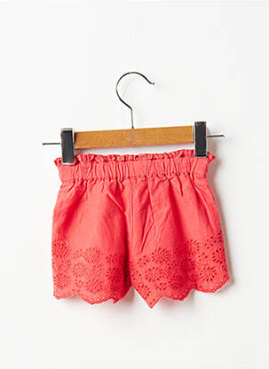 Short taille normale taille élastique rouge LOSAN fille