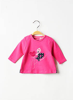 Pull coupe droite manches longues rose WEEK END A LA MER fille