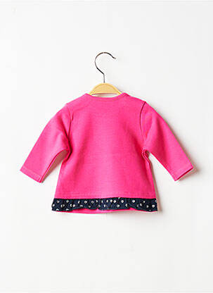 Pull coupe droite manches longues rose WEEK END A LA MER fille