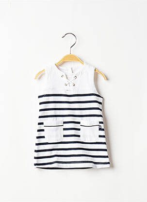 Top fermeture pressionnée sans manche beige WEEK END A LA MER fille
