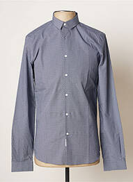 Chemise manches longues imprimé fantaisie bleu IKKS homme