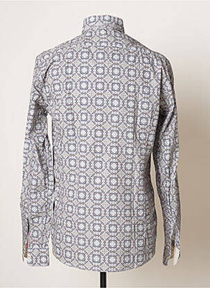 Chemise manches longues manches longues bleu FIL NOIR homme