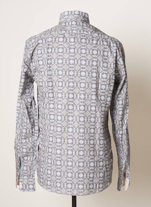 Chemise manches longues bleu FIL NOIR pour homme