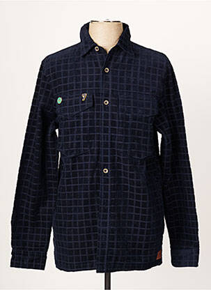Veste casual fermeture boutonnée sur le devant bleu SCOTCH & SODA homme