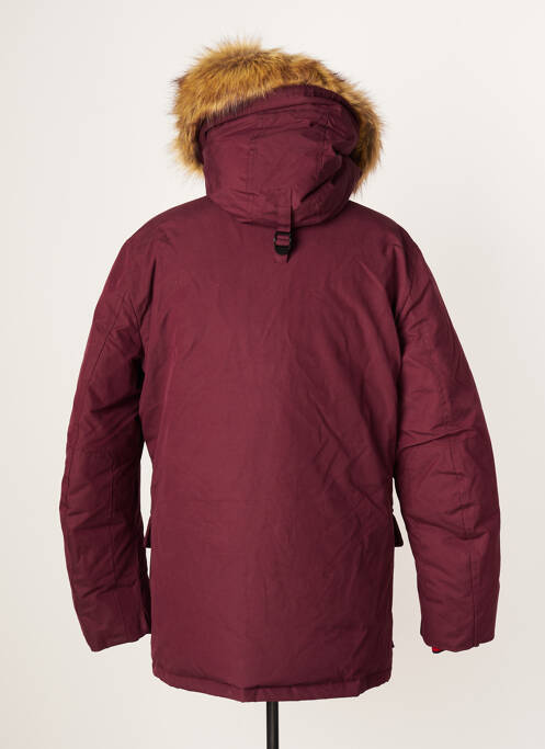 Parka manches longues a capuche rouge TOMMY HILFIGER homme