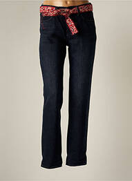 Jeans coupe droite broderie rivets taille normale bleu FIVE femme