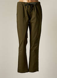 Pantalon chino tissage popeline taille normale vert PAKO LITTO femme