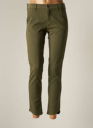 Pantalon 7/8 stretch taille normale vert FIVE femme