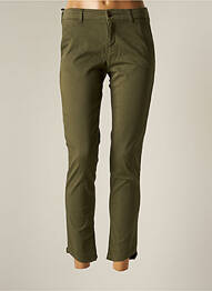 Pantalon 7/8 stretch taille normale vert FIVE femme