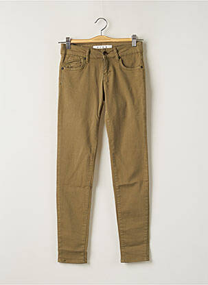 Pantalon slim stretch taille normale jaune FIVE femme
