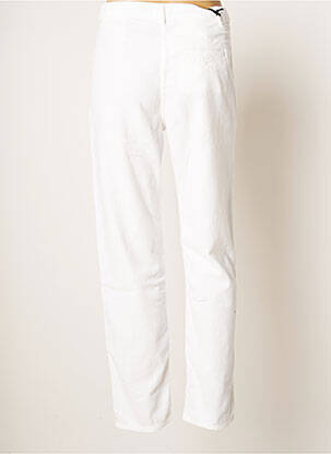 Pantalon chino fermeture zippée sous rabat boutonné taille normale blanc FIVE femme