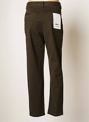 Pantalon chino fermeture zippée sous rabat boutonné taille haute vert MINIMUM femme