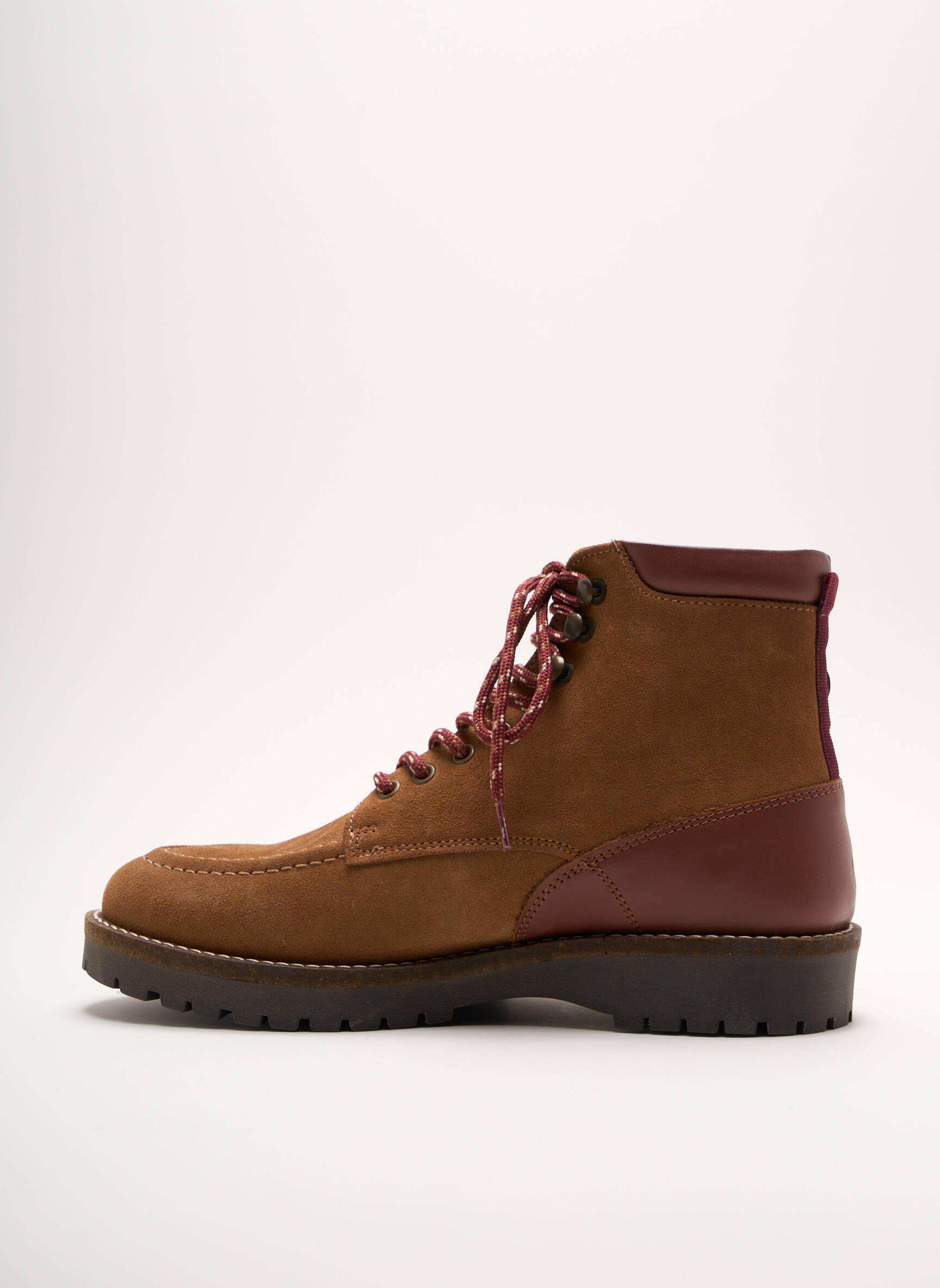 FAGUO Bottines Boots de couleur marron en soldes pas cher 2258619 marron Modz