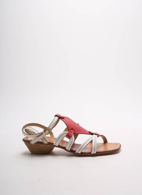 Sandales/Nu pieds rouge JEANNOT pour femme