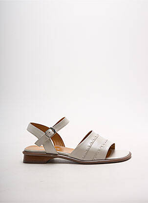 Sandales/nu pieds chiquet talon plat jusqu'à 3cm blanc ARNOUX femme