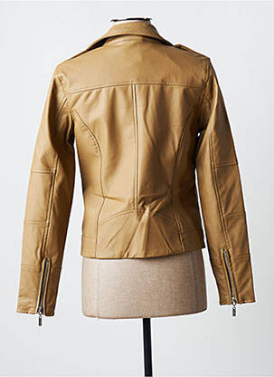 Veste simili cuir poches beige GARCIA femme