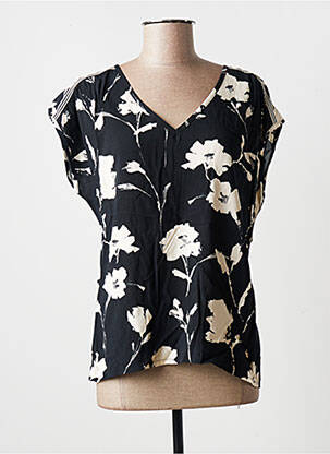 Blouse tissage popeline manches courtes noir LE PETIT BAIGNEUR femme