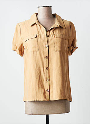Chemisier poches poitrine manches courtes beige LE PETIT BAIGNEUR femme