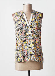 Top coupe fluide sans manche blanc GARCIA femme