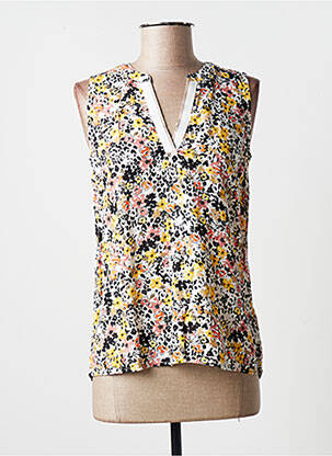 Top coupe fluide sans manche blanc GARCIA femme