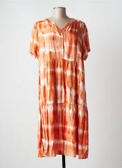 Robe mi-longue orange CISO pour femme seconde vue